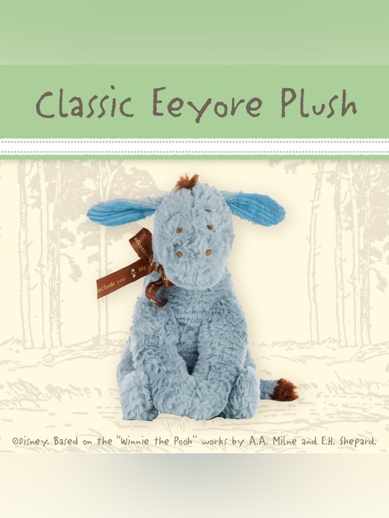Disney Baby Classic Pooh Eeyore Plush Vintage Style - Picture 4 of 4